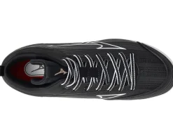 Mizuno Sweep 6 Mid Softball Cleats Black/White New