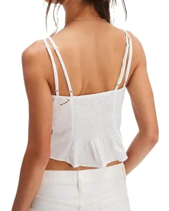 Free People Sweet Sammi Eyelet Top Lucient White Online