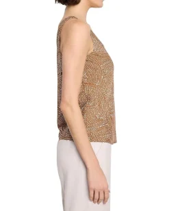 NIC+ZOE Swirling Sands Woven Tank Neutral Multi