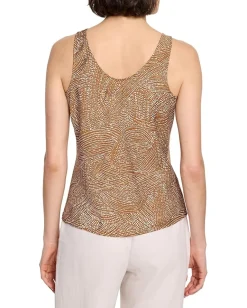 NIC+ZOE Swirling Sands Woven Tank Neutral Multi
