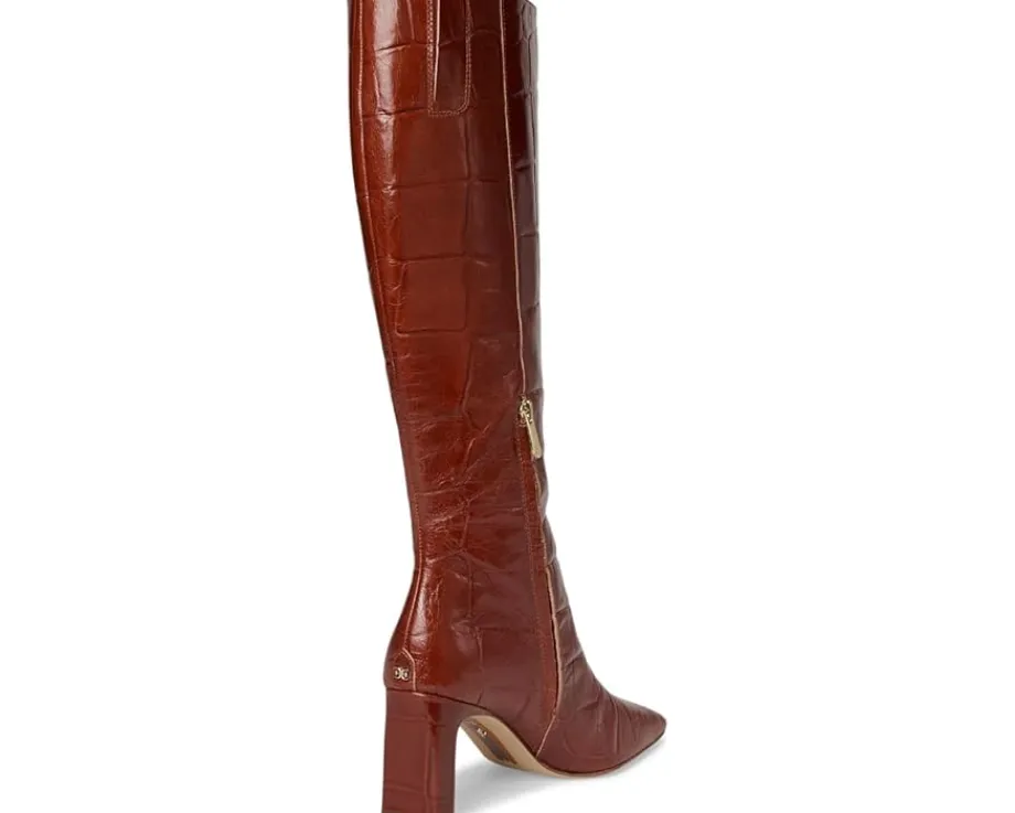 Sam Edelman Sylvia 2 New Cognac Croco Leather Sale