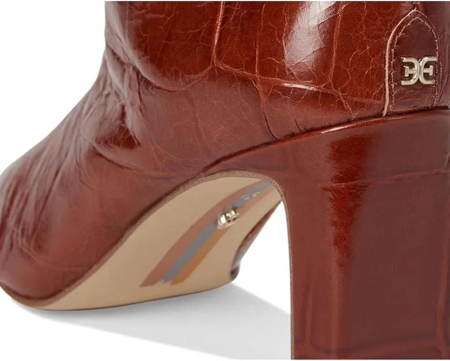 Sam Edelman Sylvia 2 New Cognac Croco Leather Sale