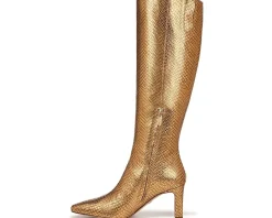 Sam Edelman Sylvia Wide Calf Medallion Gold Snake Wide Calf New