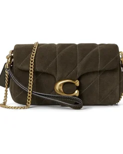 COACH Tabby Chain Crossbody Bag 19 With Quilting Olive Hot