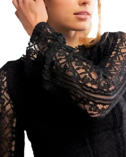 Free People Tabby Lace Mini Black Clearance