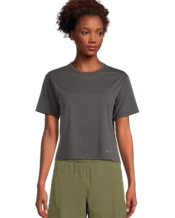 Arc'teryx Taema Crop Logo Short Sleeve Black Heather/Graph Best