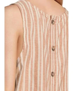 Toad&Co Taj Hemp Button Back Tank Salt Dobby New