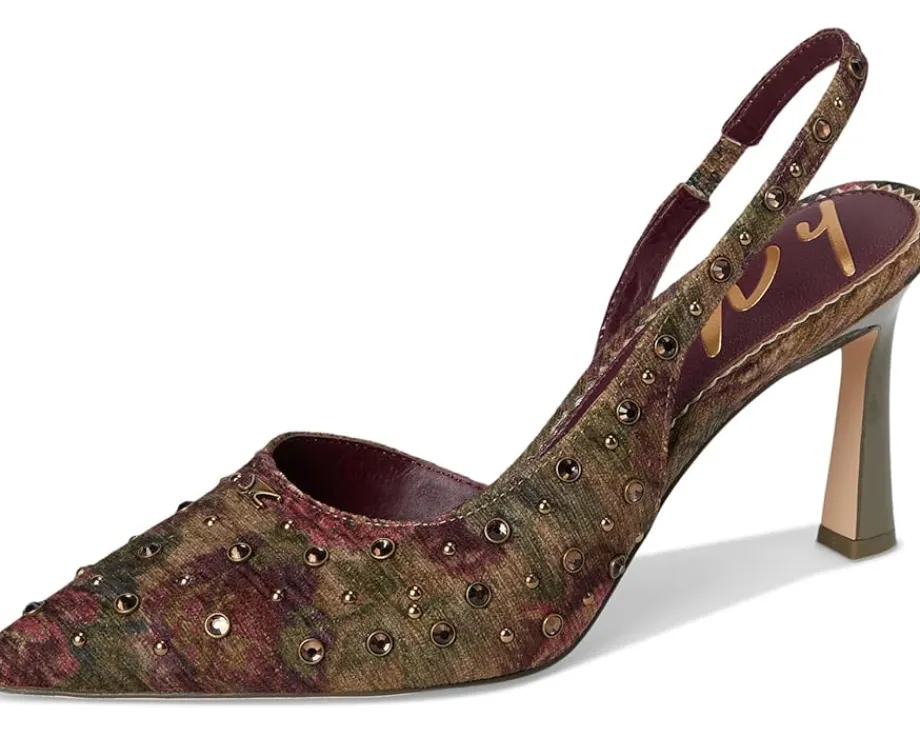 Circus NY by Sam Edelman Tallie Slingback Shoes Golden Pear/Plum Multi New