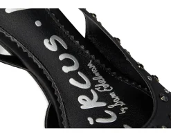 Circus NY by Sam Edelman Tallie Slingback Shoes Black Satin Hot