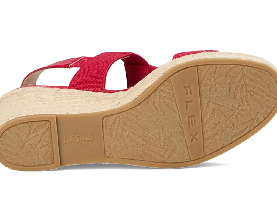 LifeStride Tallulah Fire Red Faux Leather Best