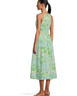 Lilly Pulitzer Talullah Maxi Dress Fresh Water Blue Sunbathers Bliss Clearance