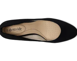 LifeStride Taylor Block Heel Dress Shoes Black Fabric Best