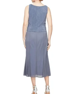 Women Alex Evenings Tea Length Jacket Dress