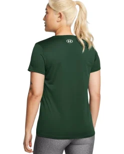 Women Under Armour Tech Short Sleeve V-Neck Solid