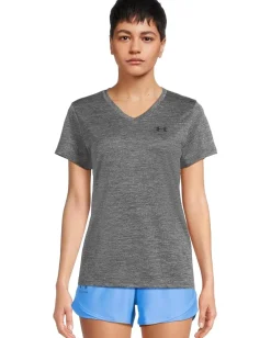 Women Under Armour Tech Short Sleeve V-Neck Twist