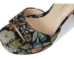 Jessica Simpson Telxia Ankle Strap Platform Sandals Black Multi Discount