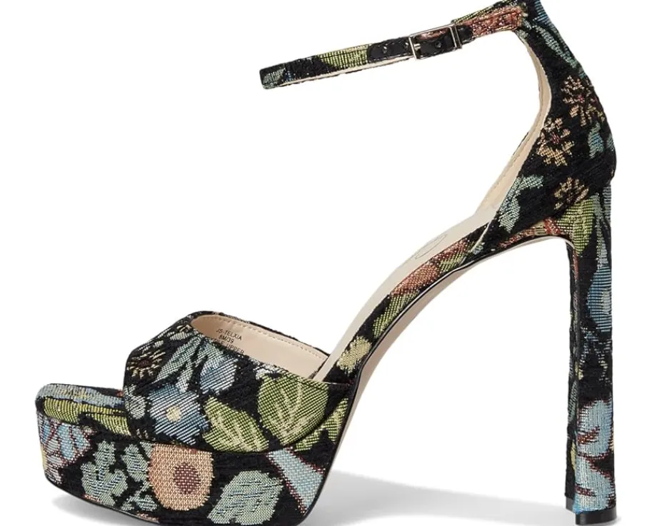 Jessica Simpson Telxia Ankle Strap Platform Sandals Black Multi Discount