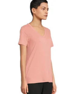 Carhartt TENCEL ™ Fiber Series Relaxed Fit Short-Sleeve Vneck T-Shirt Rose Tint Slub Hot