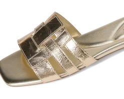 Calvin Klein Tessie Gold Leather Discount