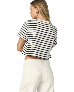 Joe's Jeans The Boxy Tee Milk/Navy Stripe Discount