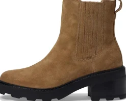 Madewell The Gwenda Platform Ankle Boot in Suede Toffee Sale