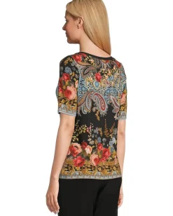 Johnny Was The Janie Favorite Boat Neck Tee Leto Clearance