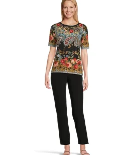 Johnny Was The Janie Favorite Boat Neck Tee Leto Clearance