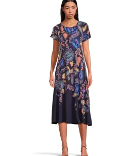 Women Johnny Was The Janie Favorite Boatneck Cap Sleeve Dress