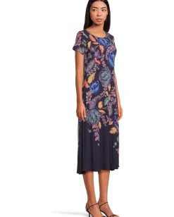 Women Johnny Was The Janie Favorite Boatneck Cap Sleeve Dress