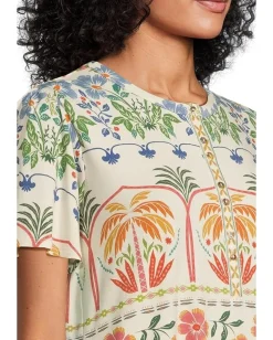 Women Johnny Was The Janie Favorite Flutter Sleeve Henley Tee