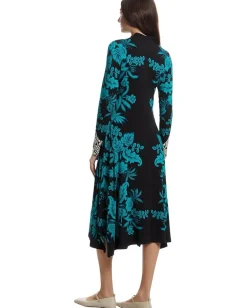 Women Johnny Was The Janie Favorite Hankerchief Hem Mock Neck Dress