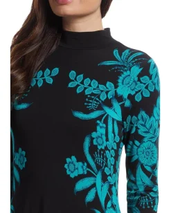 Women Johnny Was The Janie Favorite Hankerchief Hem Mock Neck Dress