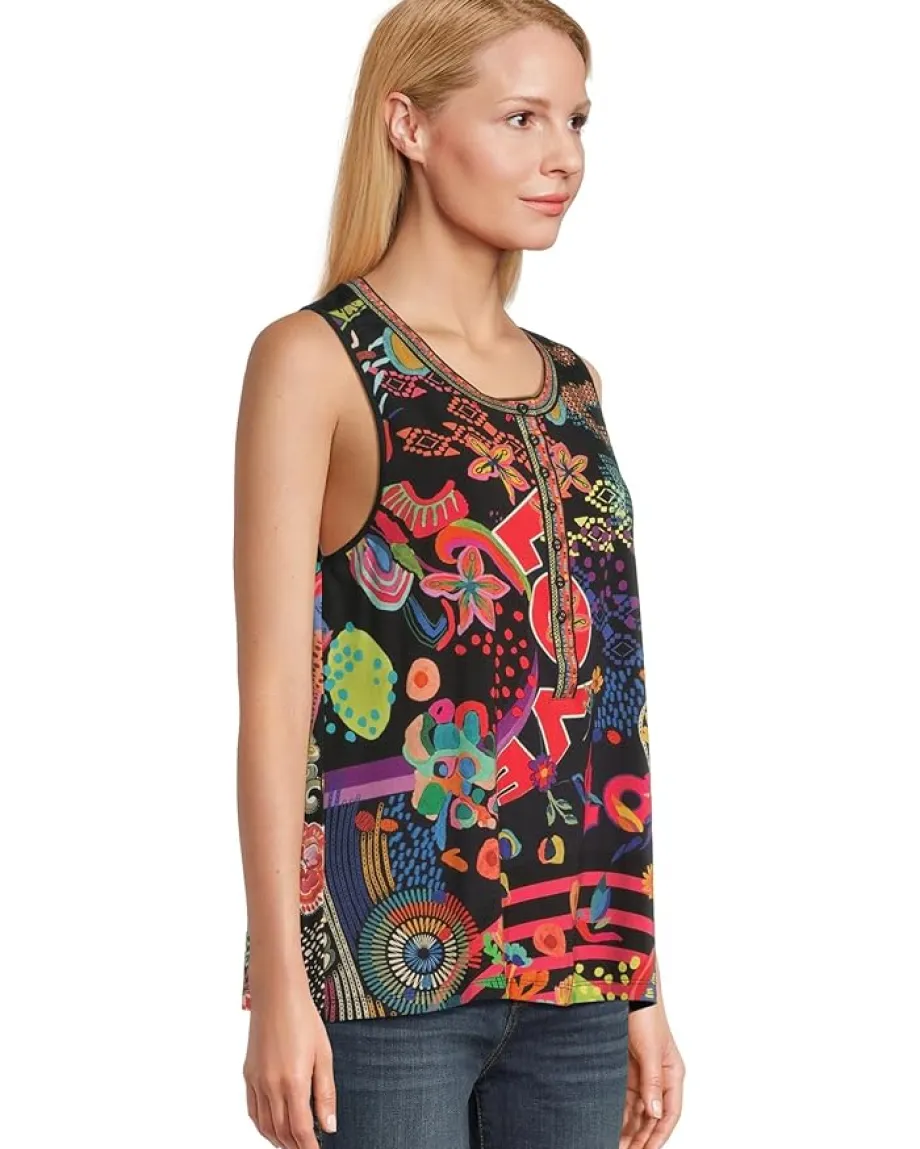 Johnny Was The Janie Favorite Henley Swing Tank- Jenny Jenny Scarf Best