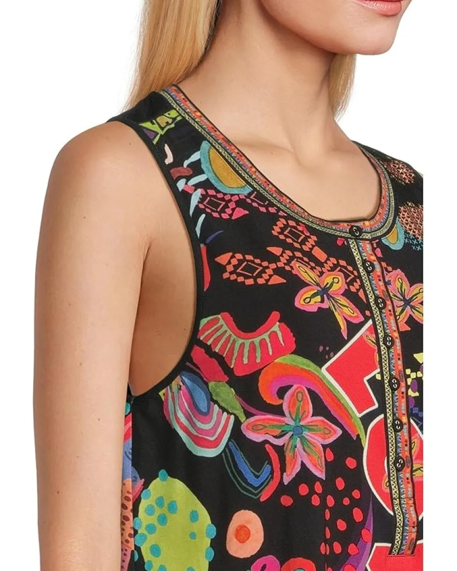 Johnny Was The Janie Favorite Henley Swing Tank- Jenny Jenny Scarf Best