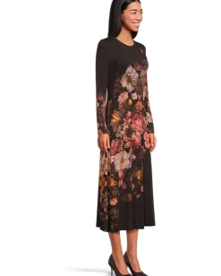 Women Johnny Was The Janie Favorite Long Sleeve Midi Dress- Beckett