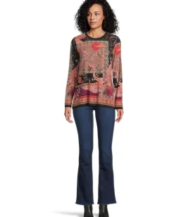 Women Johnny Was The Janie Favorite Long Sleeve Crew Neck Tee- Depo