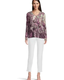 Johnny Was The Janie Favorite Long Sleeve V-Neck Tee Anzio Online