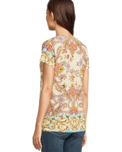 Women Johnny Was The Janie Favorite Short Sleeve V-Neck Tee