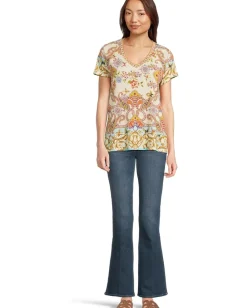 Women Johnny Was The Janie Favorite Short Sleeve V-Neck Tee