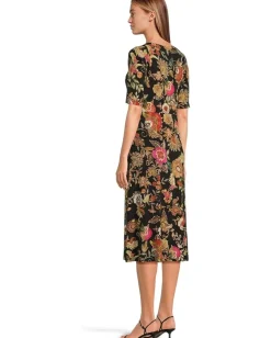 Women Johnny Was The Janie Favorite Twist Front Midi Swing Dress- L