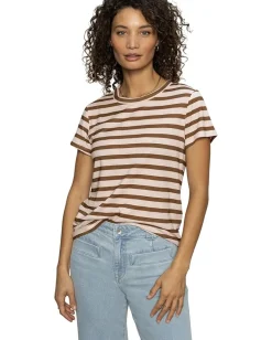 Sanctuary The Perfect Tee Earth Pink/Sepia Stripe