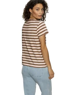 Sanctuary The Perfect Tee Earth Pink/Sepia Stripe