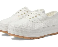 Keds The Platform Lug Lace Up White Eyelet Discount