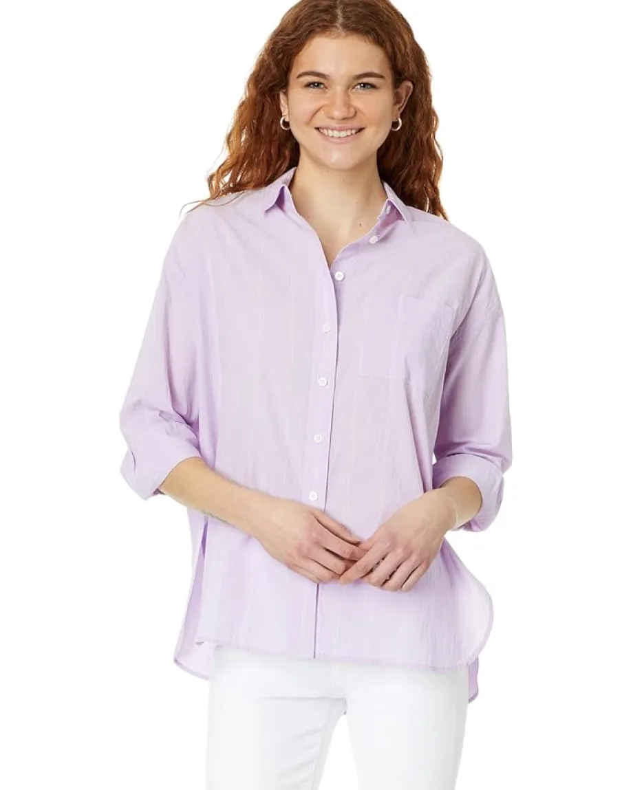 Madewell The Signature Poplin Oversized Shirt Whisper Violet Best