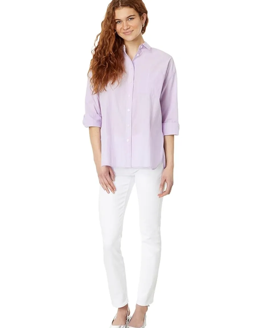 Madewell The Signature Poplin Oversized Shirt Whisper Violet Best