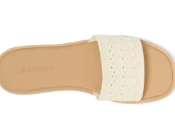 Rothy's The Slide Sandals Sandy Crochet Clearance
