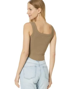 Women Madewell The Tailored Crop Tank in Sleekhold