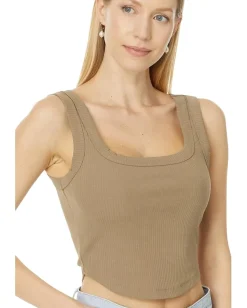 Women Madewell The Tailored Crop Tank in Sleekhold