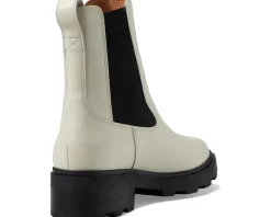 Madewell The Wyckoff Chelsea Lugsole Boot in Leather Pale Parchment New