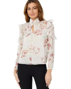 Ted Baker Thellma Twist Neck Detail Top Ivory Hot